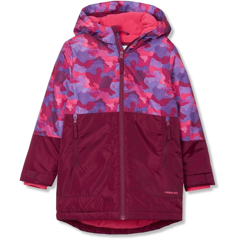 imageLands End Kids Insulated Water Resistant Activity JacketDark Magenta Camo