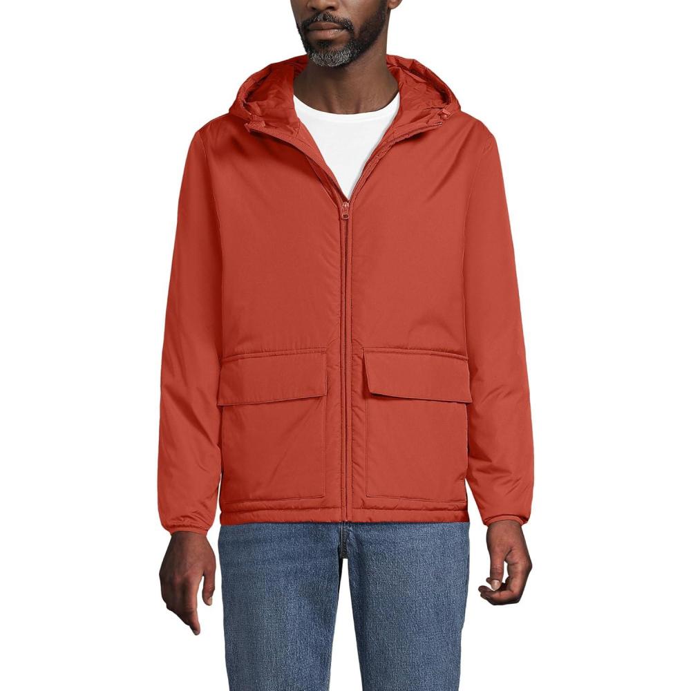 imageLands End Mens FeatherFree Insulated Hooded JacketBourbon