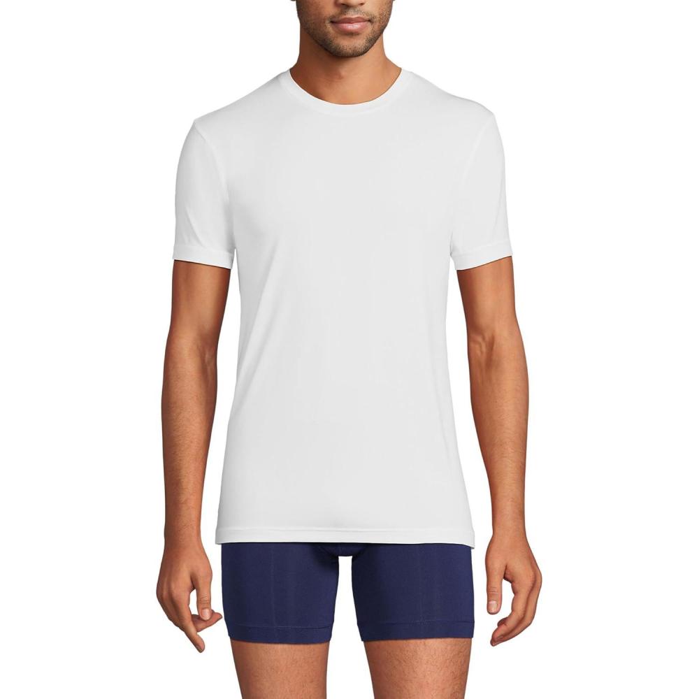 imageLands End Mens Flex Performance Crewneck UndershirtWhite