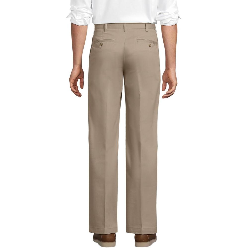 imageLands End Mens Prehem Comfort Waist No Iron Chino PantsKhaki