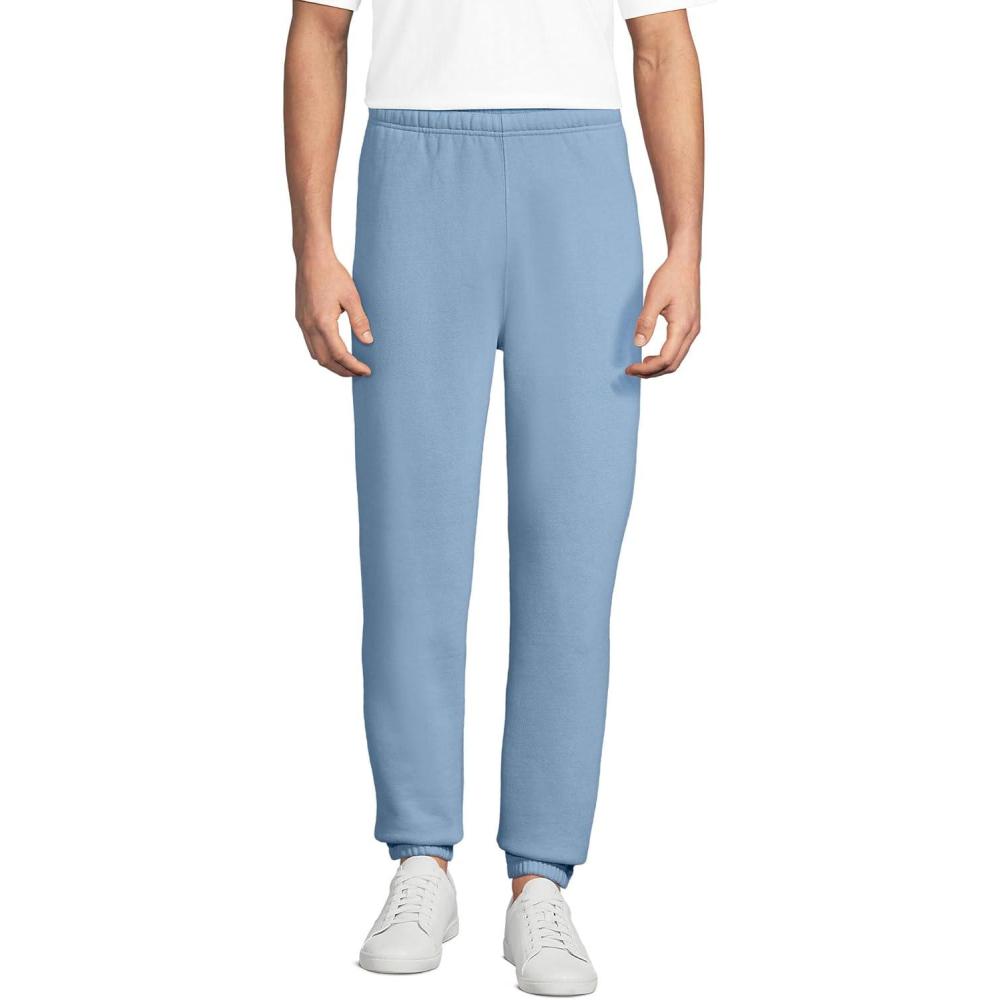 imageLands End Mens Serious Sweats Drawstring SweatpantsOasis Blue