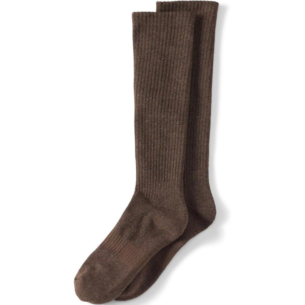 imageLands End Mens Travel Compression SocksRich Coffee Heather