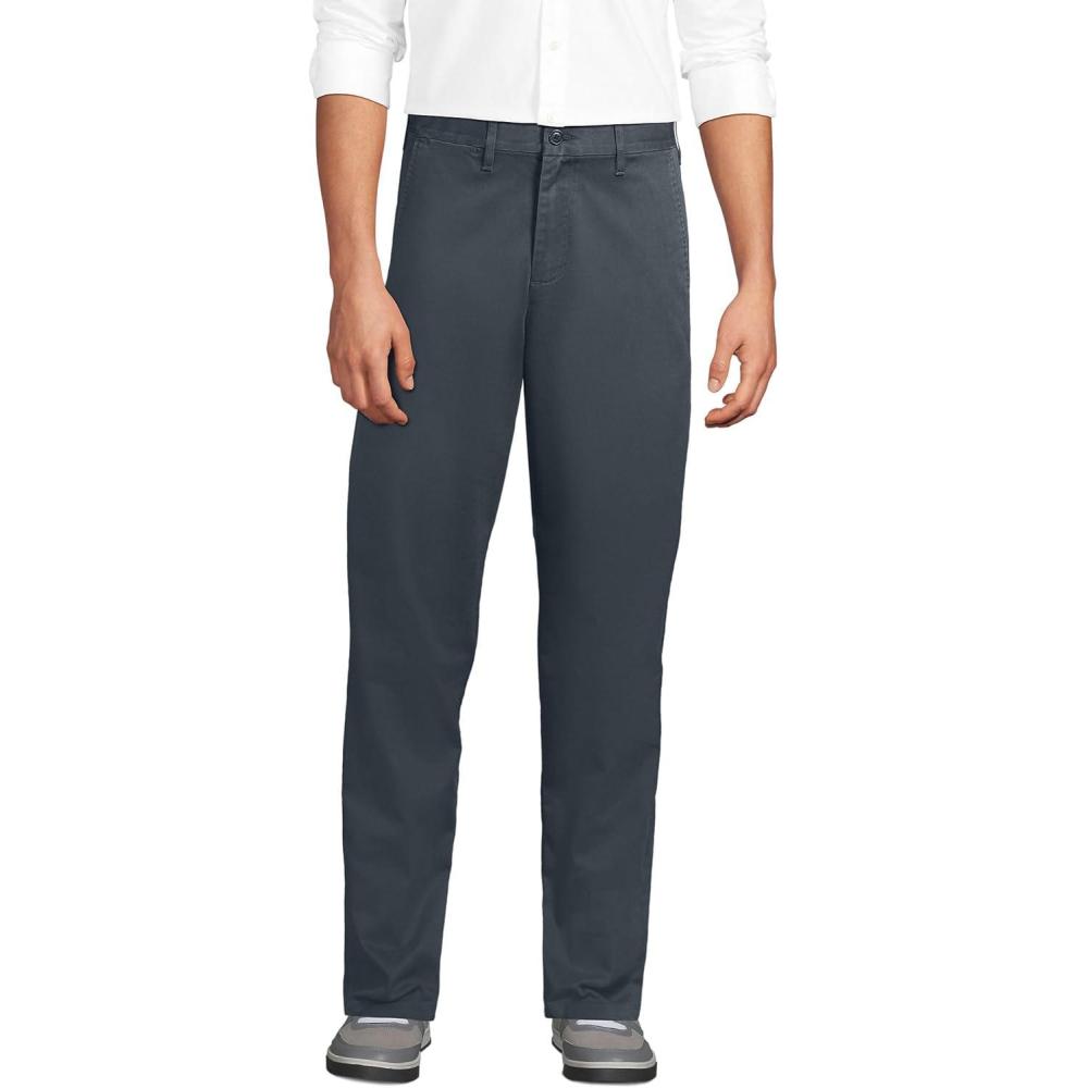 imageLands End Mens Travel Kit Comfort Waist Classic Fit Chino PantSteel Gray