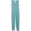 Lands’ End Girls Casual Knit Jumpsuit(Oil Blue)