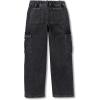 Lands’ End Girls Denim Cargo Wide Leg Jeans(Black Fade)