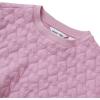Lands’ End Girls Knit Quilted Crew Neck Sweatshirt(Quilted Hearts/Mauve)
