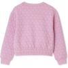 Lands’ End Girls Knit Quilted Crew Neck Sweatshirt(Quilted Hearts/Mauve)