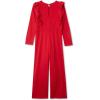 Lands’ End Girls Long Sleeve Cozy Jumpsuit(Apple Red)