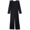 Lands’ End Girls Long Sleeve Cozy Jumpsuit(Black)