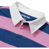Lands’ End Girls Long Sleeve Stripe Rugby Shirt(Fuchsia/Blue Stripe)