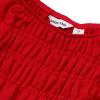 Lands’ End Girls Smocked Long Sleeve Knit Shirt(Apple Red)