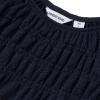 Lands’ End Girls Smocked Long Sleeve Knit Shirt(Classic Navy)