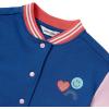 Lands’ End Girls Varsity Bomber Jacket(Rainbow/Midnight Blue/Lavender)