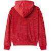 Lands’ End Girls Velour Hoodie Sweatshirt(Cherry Bow Stripe)