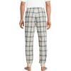 Lands’ End Men’s Flannel Jogger Pajama Pants(Antique Alabaster Plaid)