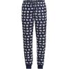 Lands’ End Men’s Flannel Jogger Pajama Pants(Deep Sea Navy Bears)
