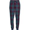 Lands’ End Men’s Flannel Jogger Pajama Pants(Navy Multi Plaid)