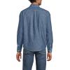 Lands’ End Men’s Long Sleeve Chambray Shirt(Dark Wash)