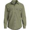 Lands’ End Men’s Long Sleeve Indigo Work Shirt(Washed Olive)