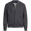Lands’ End Men’s Serious Sweats Bomber(Dark Charcoal Heather)