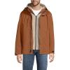 Lands’ End Men’s Squall 3 in 1 Sherpa Lined Jacket(Rich Ginger Brown/Champagne)