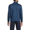 Lands’ End Men’s Sweater Fleece Snap Neck Pullover Jacket(Classic Navy Muted Heather)