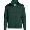 Lands’ End Men’s Sweater Fleece Snap Neck Pullover Jacket(Evergreen Heather)