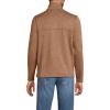 Lands’ End Men’s Sweater Fleece Snap Neck Pullover Jacket(Heather Warm Tawny Brown)