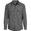 Lands’ End Men’s Western Shirt(Black/Slate Gray Plaid)