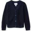 Lands’ End Girls Button Front Knit Cardigan(Classic Navy)