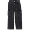 Lands’ End Girls Denim Cargo Wide Leg Jeans(Black Fade)