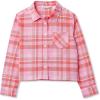 Lands’ End Girls Flannel Shirt(Pink/Red Plaid)