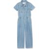 Lands’ End Girls Lightweight Denim Jumpsuit(Indigo Chambray)