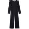 Lands’ End Girls Long Sleeve Cozy Jumpsuit(Black)