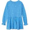 Lands’ End Girls Long Sleeve Ruffle Tunic Top – Soft Cotton, Flowy Fit, Feminine Details, Perfect for Layering(Blue Starburst)
