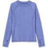 Lands’ End Girls Thermal Base Layer Long Underwear Thermaskin Crew Neck Shirt(Bruiser Purple)