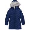 Lands’ End Girls Water Resistant Velour Parka(Navy)