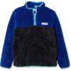 Lands’ End Kids Heritage Fleece Quarter Zip Pullover Top(Bright Blue/Classic Navy)