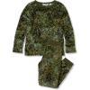 Lands’ End Kids Long Sleeve Plush Fleece Pajama Set(Green Camo Land)