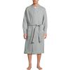 Lands’ End Men’s Serious Sweats Robe(Gray Heather)