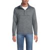 Lands’ End Men’s Sweater Fleece Snap Neck Pullover Jacket(Charcoal Heather)