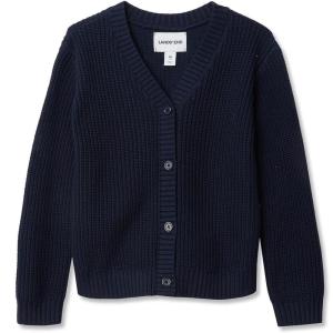 Lands’ End Girls Button Front Knit Cardigan(Classic Navy)