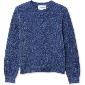 Lands’ End Girls Chenille Sweater(Gray Blue)