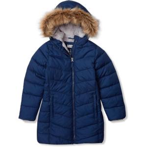 Lands’ End Girls Fleece Lined Coat(Navy)
