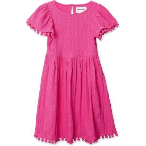 Lands’ End Girls Lace Short Sleeve Dress(Rose Violet)