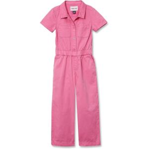 Lands’ End Girls Lightweight Denim Jumpsuit(Neon Fuchsia)