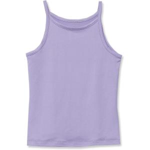 Lands’ End Girls Sleep Tank Cami – Soft Cotton Blend, Tag-Free, Versatile for Layering & Lounging(Verbena)