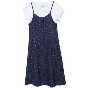 Lands’ End Girls Slip Dress with Short Sleeve Tee