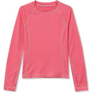 Lands’ End Girls Thermal Base Layer Long Underwear Thermaskin Crew Neck Shirt(Hot Pink)