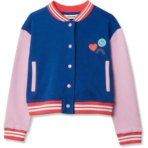 Lands’ End Girls Varsity Bomber Jacket(Rainbow/Midnight Blue/Lavender)
